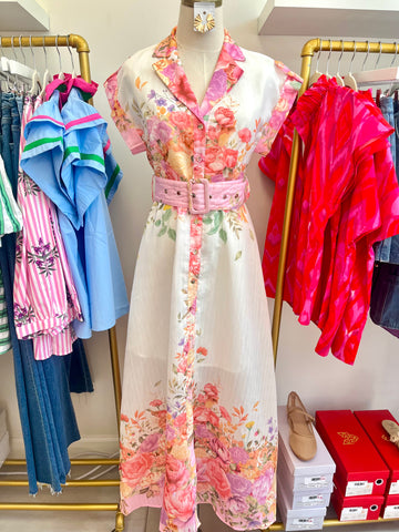 Whimsical Button Up Floral Maxi
