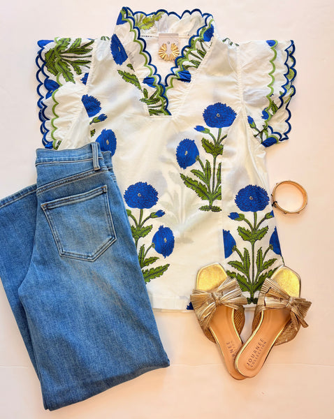 Carley Floral Block Blouse