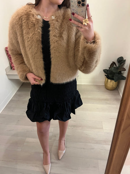 Gigi LS Smocked Dress Black