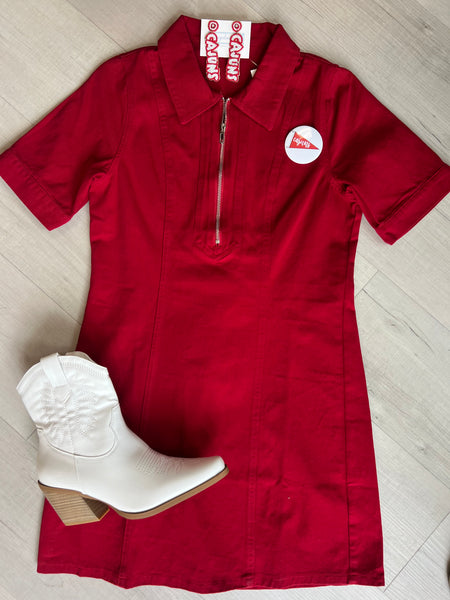 Tailgate Ready Dress Red