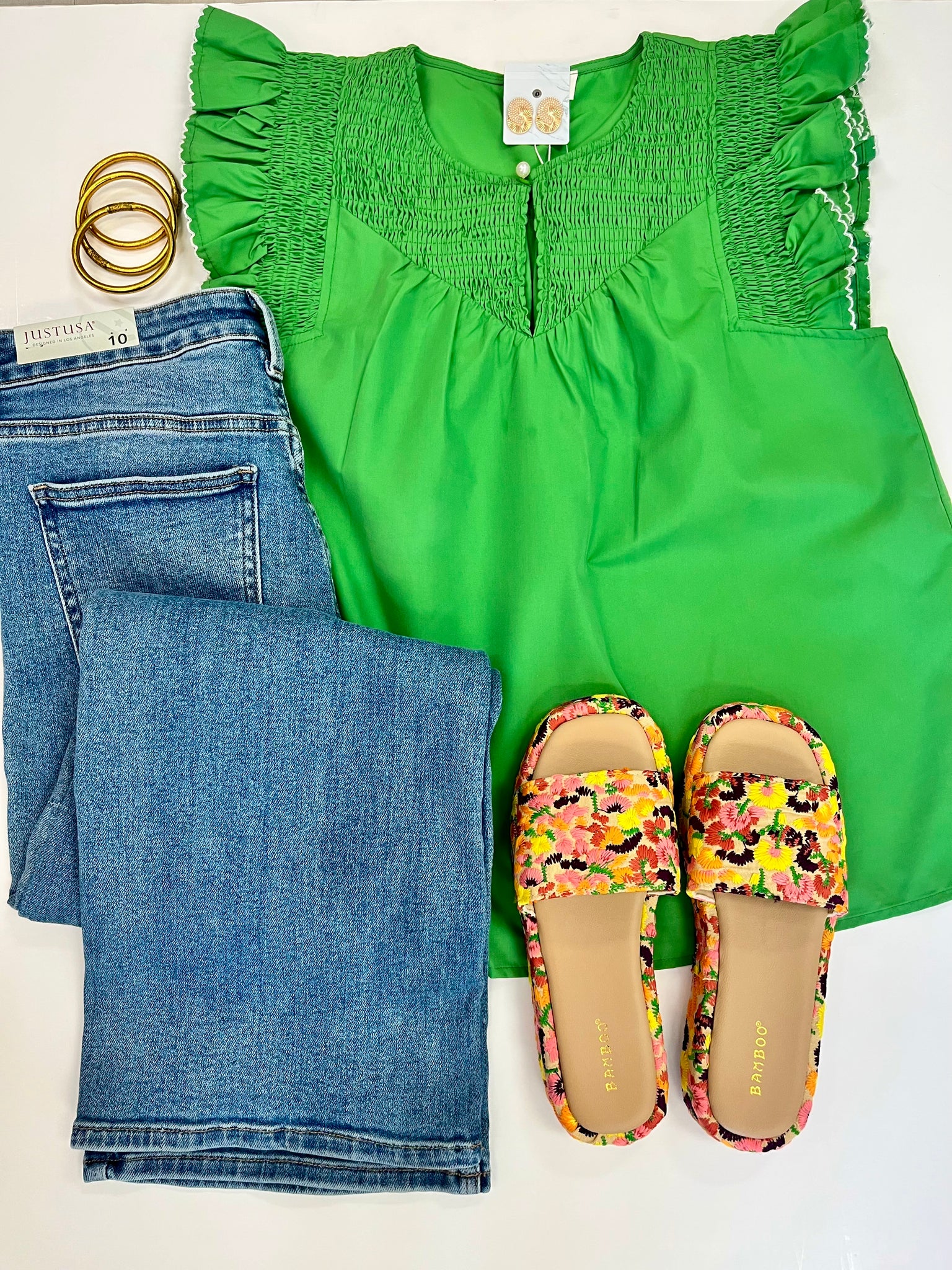 Ready FORE Summer Ruffle Slv Top