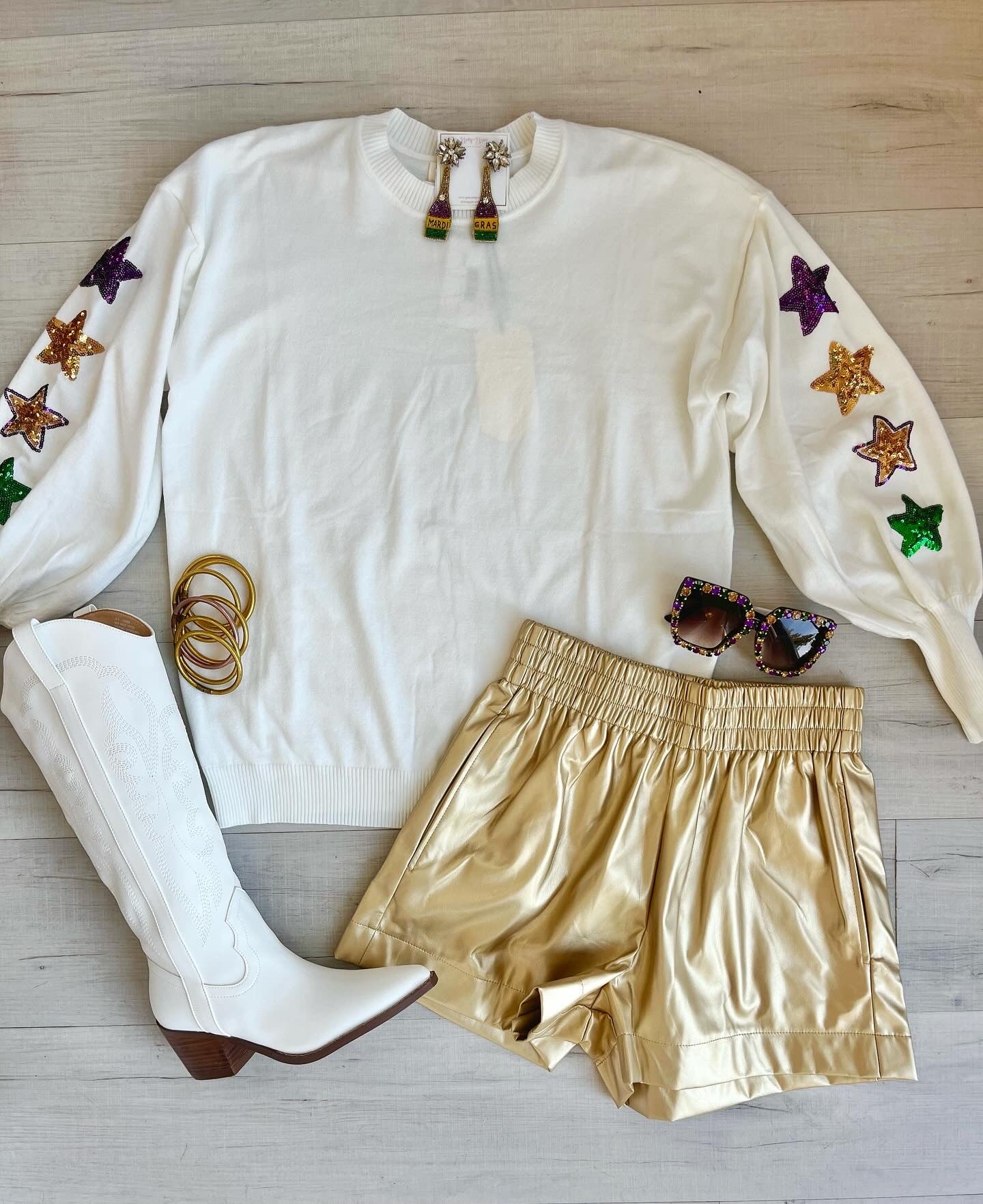 MG Sequin Star L/S Top