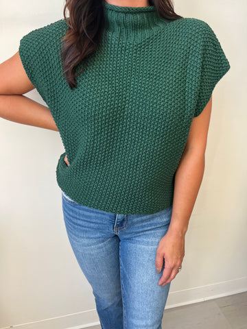 Cable Knit Sweater Green