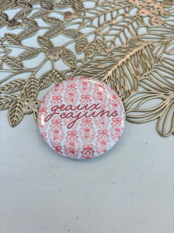 Geaux Cajuns Bow Button