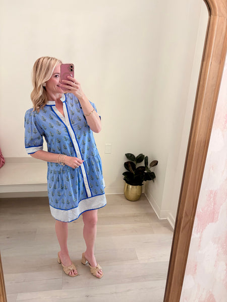 Peri Print Button Down Dress