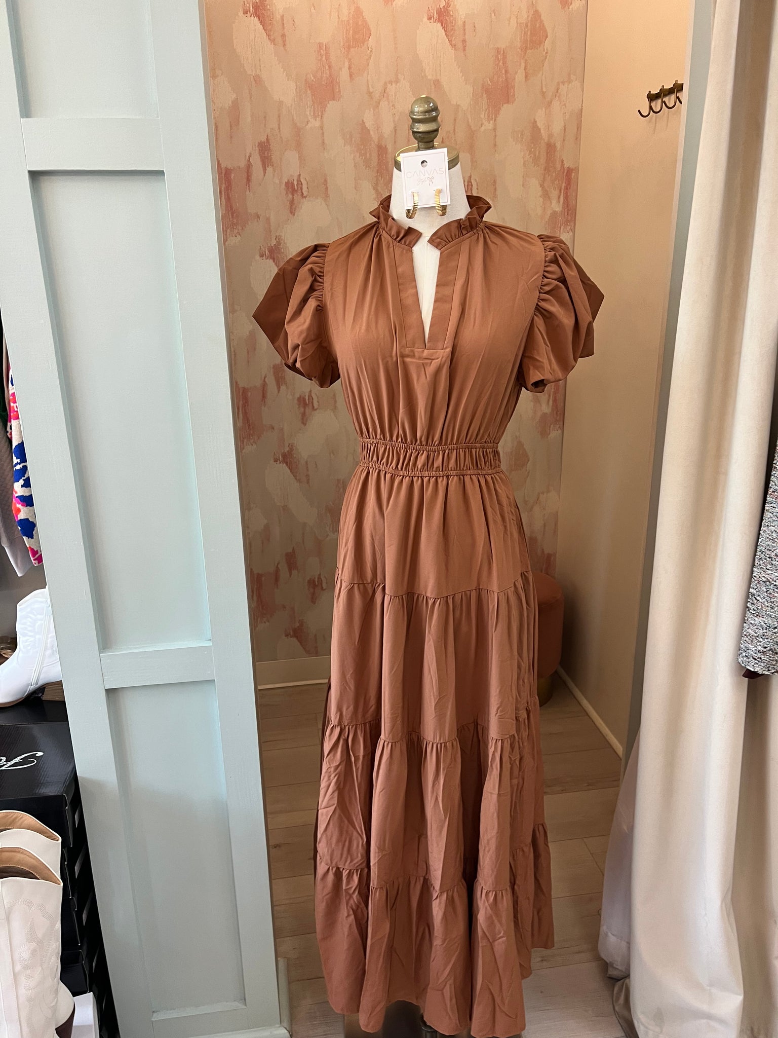 Allison Mocha Maxi Dress