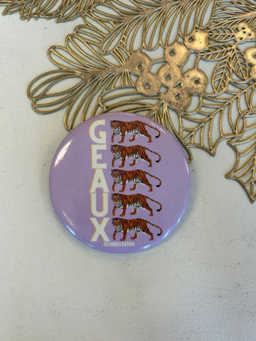 Geaux Lavender Button