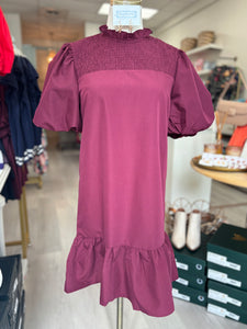 Ronnie Drop Waist Dress Burgundy