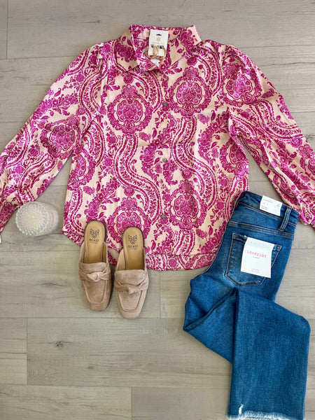 Alyssa Silky Button Up Blouse