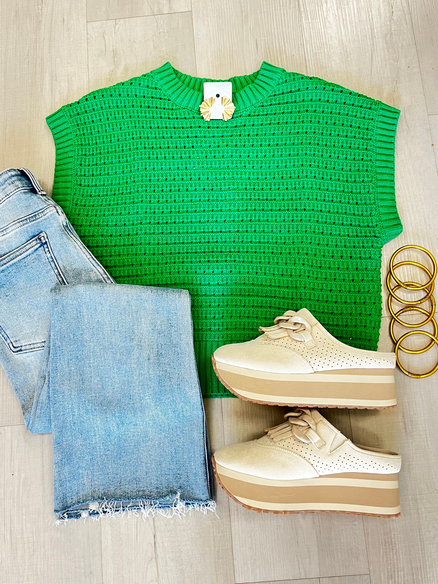 Janie Green SS Sweater