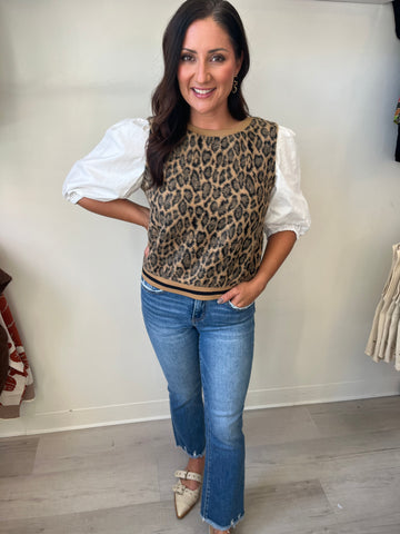 Leopard Overlay Top