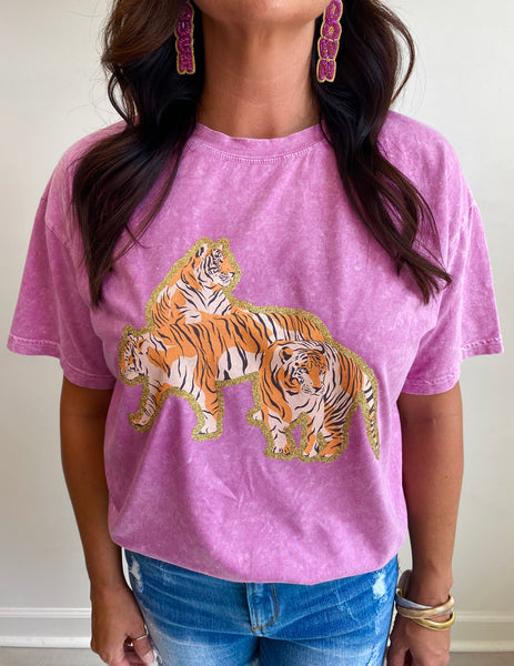 Trio Glitter Tiger Tee