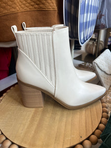 Beige Duvette Bootie