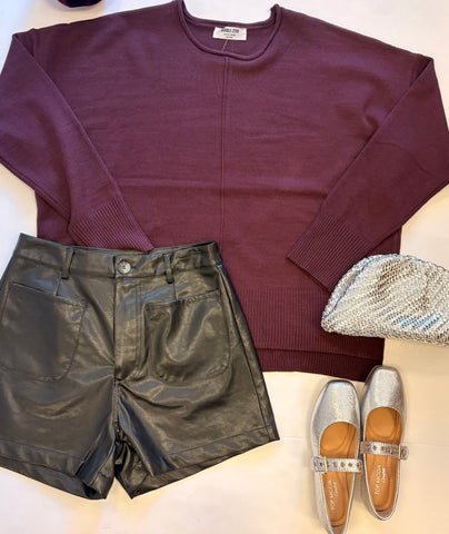 Better Basic Sweater Wine