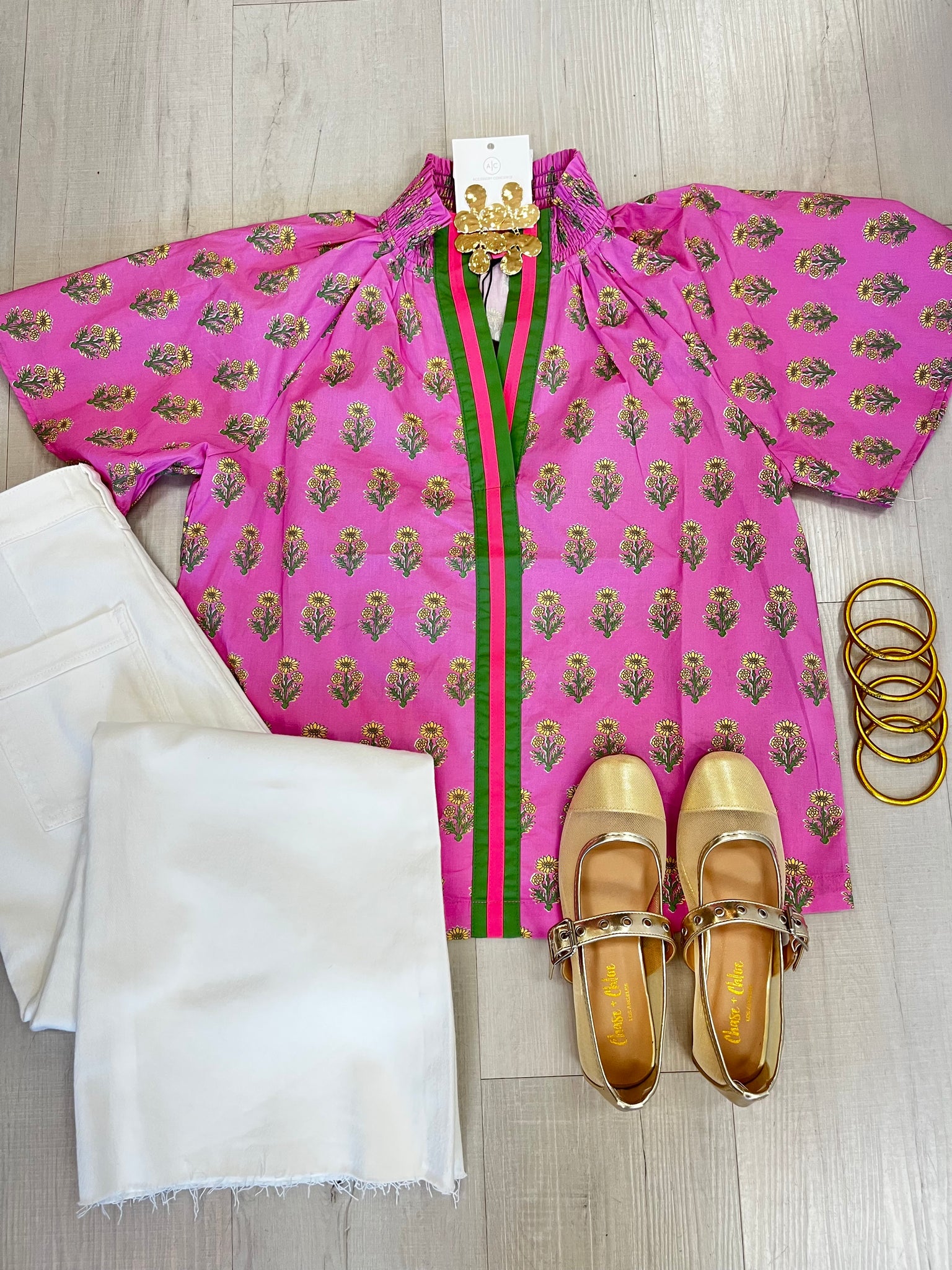 Sunflower Stand Up Collar Top