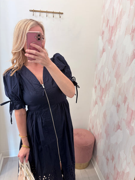 Georgia Midi Dress Navy