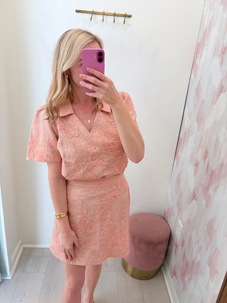 Dollie Embroidered Set Blush