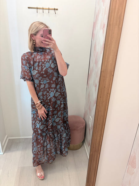 Erin Floral Chiffon Layered Dress