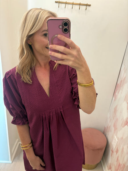 Berry Babydoll Dress