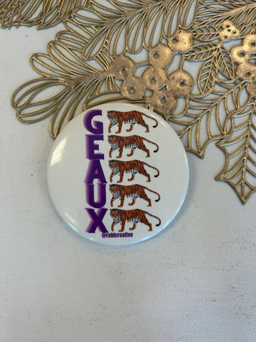 Geaux Cream GameDay Button
