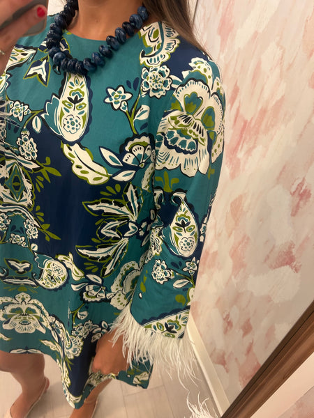 Francine Feather Trim Dress
