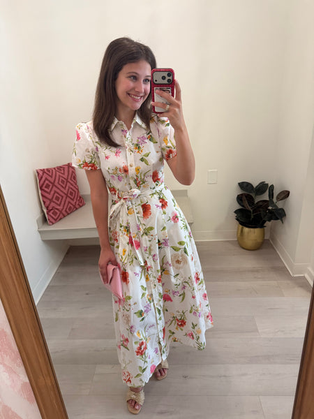 Summer Wind Floral Midi Dress