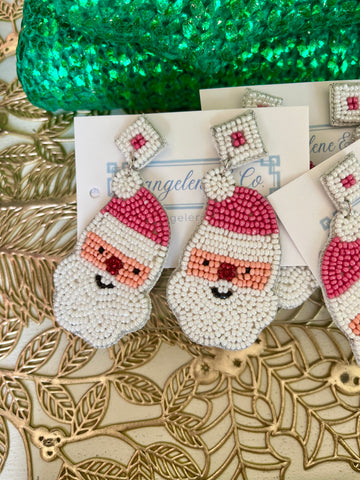 Beaded Santa Claus Earring