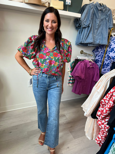 JBD Medium Denim Cropped Flare