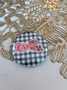 Cajun Blk & Wht Button