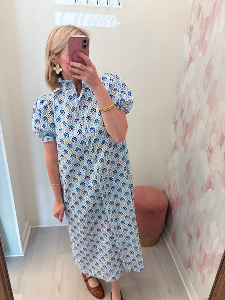 Palmer Geo Print Midi Bl&Wht