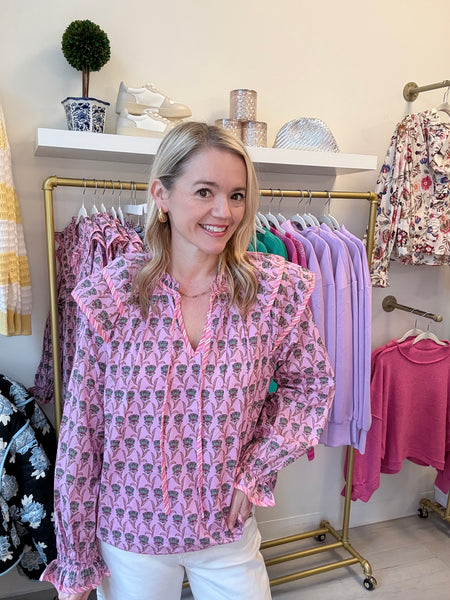 Gardenia Ruffle Detail Top