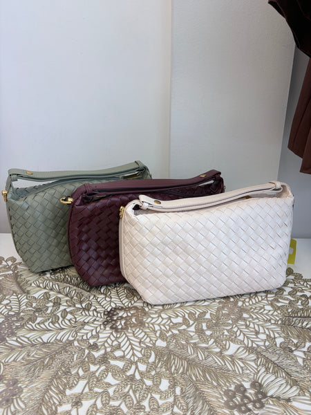 Medium Braided Purse Wine