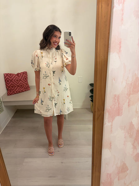Gia SS Floral Button Up Dress