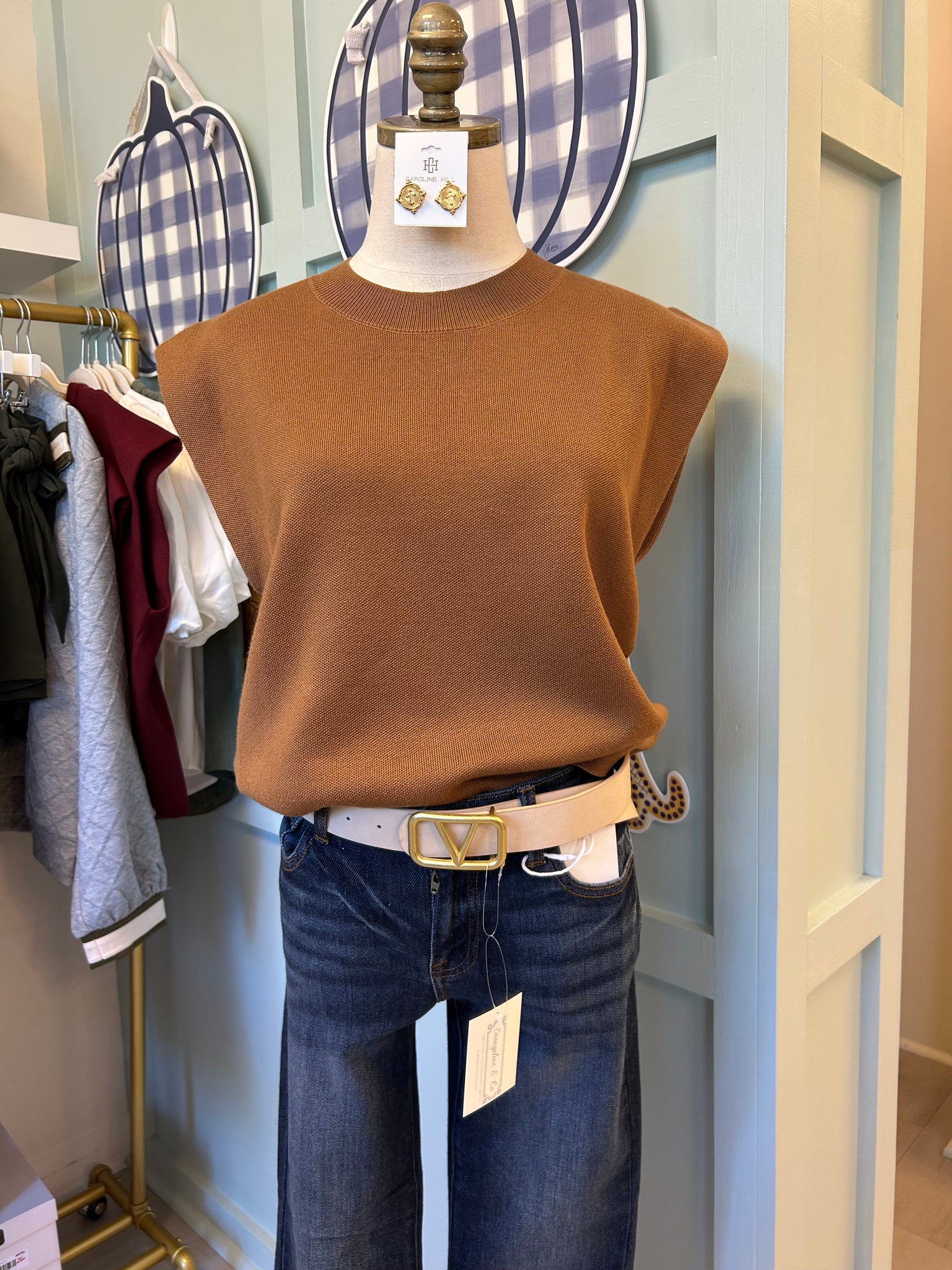 Wyatt Cap Slv Sweater - Camel