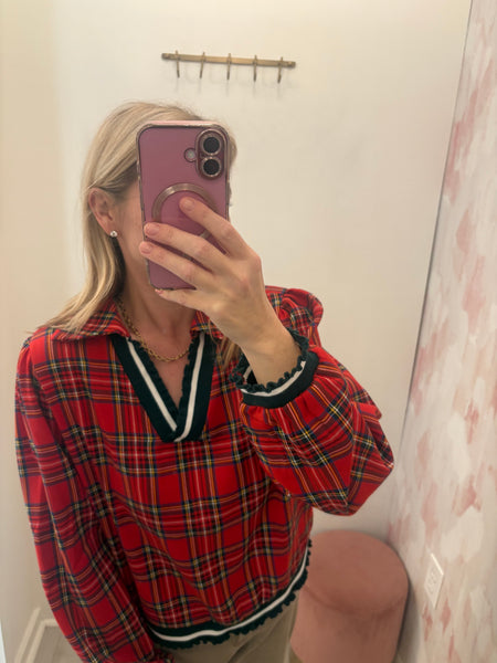 Brooks Tartan Plaid LS Blouse