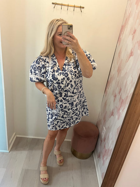 Chinoiserie Tiered SS Dress