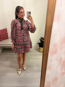 Kyle Floral Dress Grn/Pink