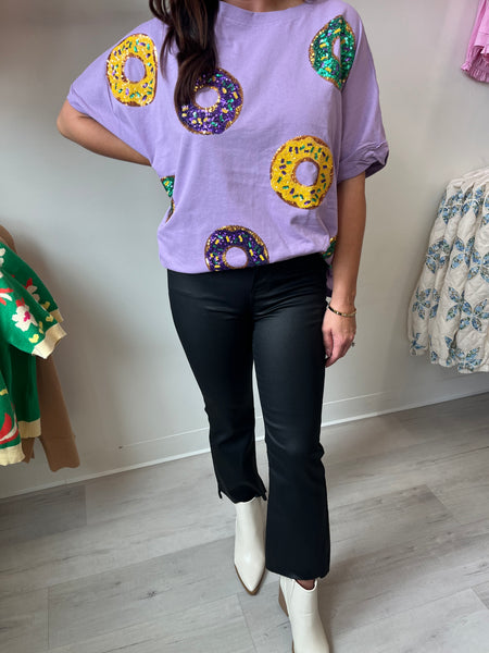Mardi Gras Sequin King Cakes Top