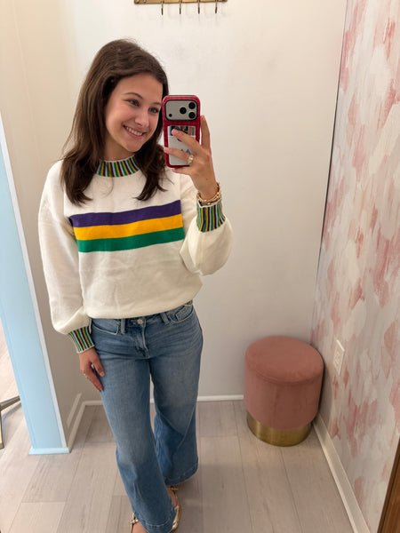 Mambo Striped Chest Sweater