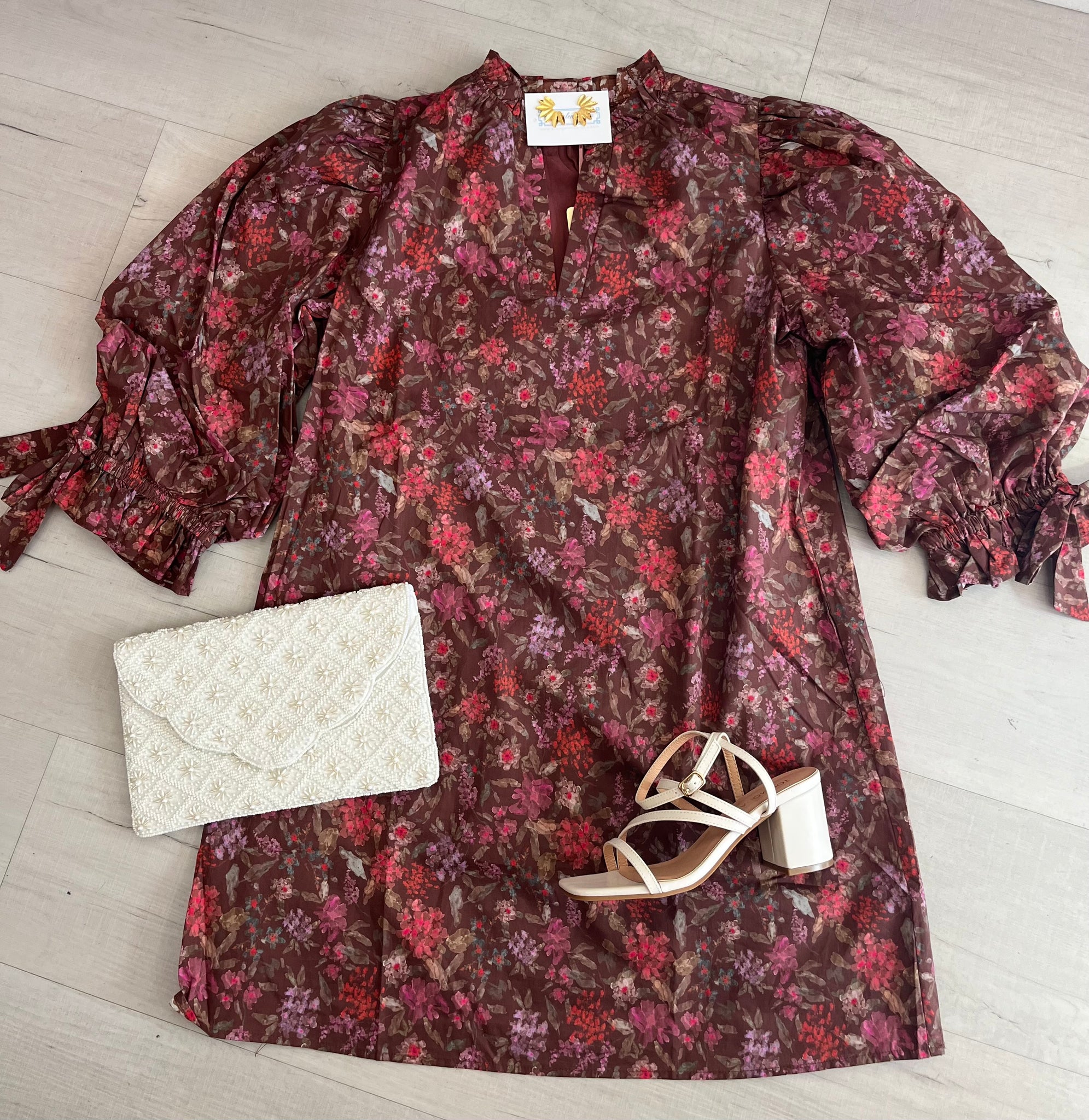 Fall Chic LS Floral Dress