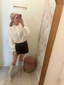 Frankie Button Up Blouse Cream