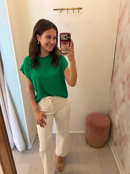 Margo SS Green Sweater