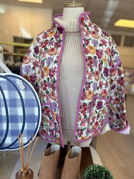 Fall Floral Puff Jacket