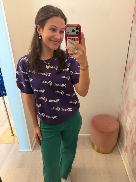 Wide Leg Green Denim