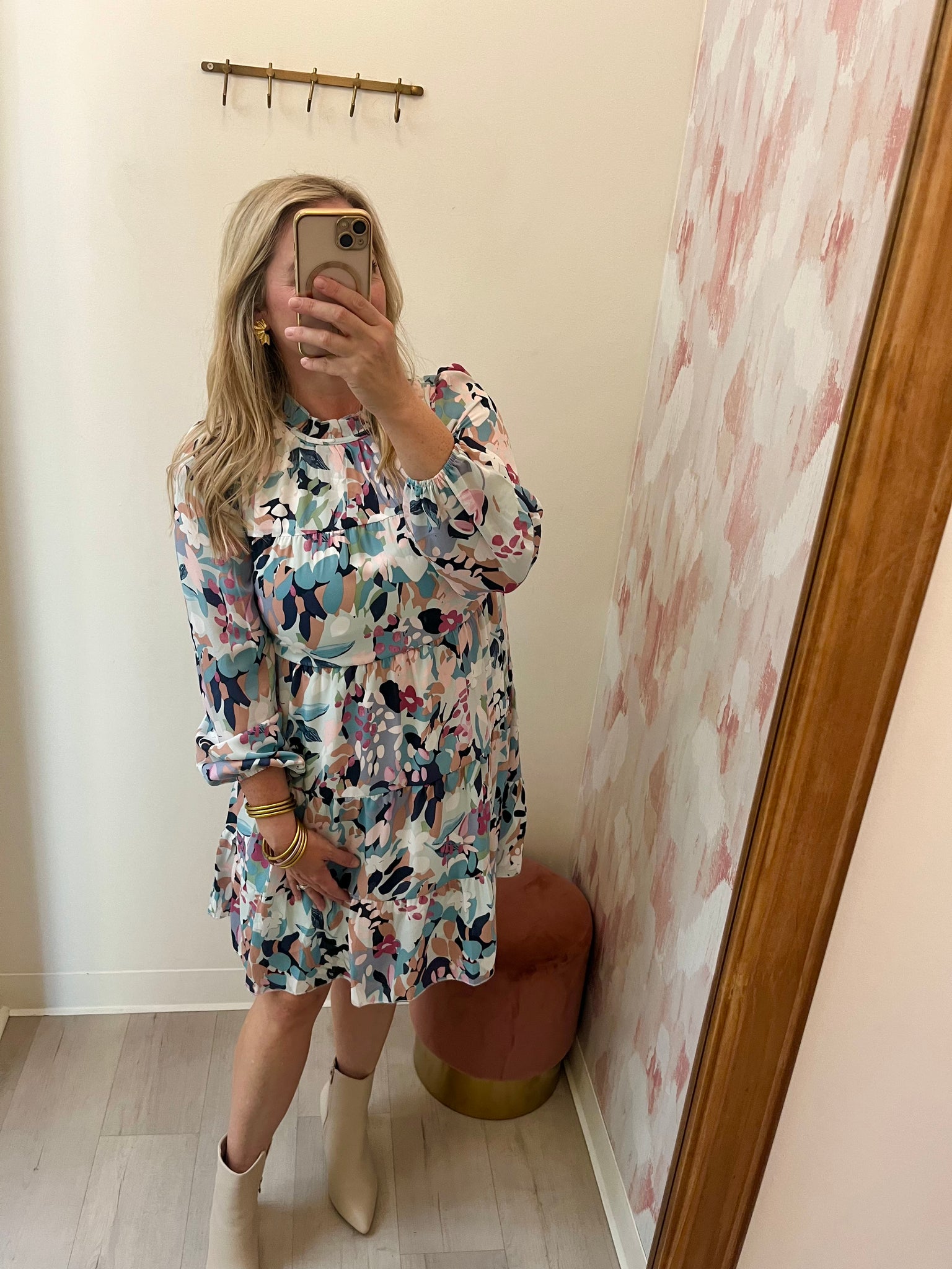 Domino Floral Dress
