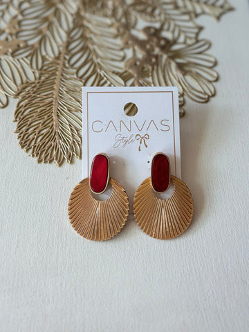 Lola Fluted Metal Earrings