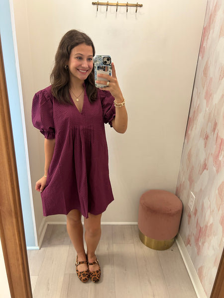 Berry Babydoll Dress