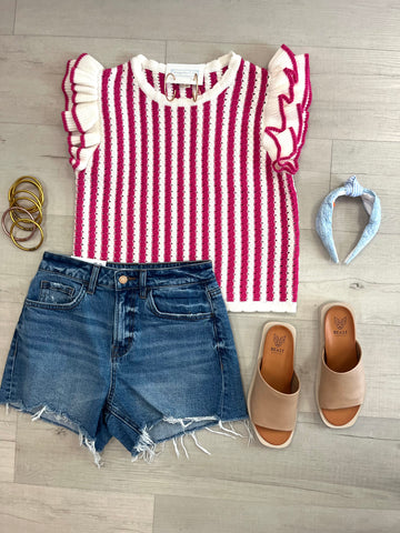 Candy Stripe S/L Sweater