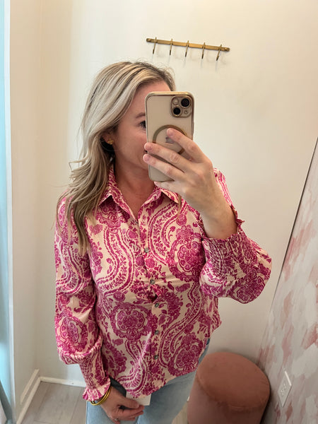 Alyssa Silky Button Up Blouse