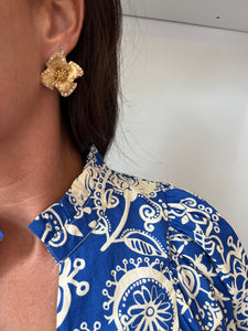 Leah Gold Flower Earring